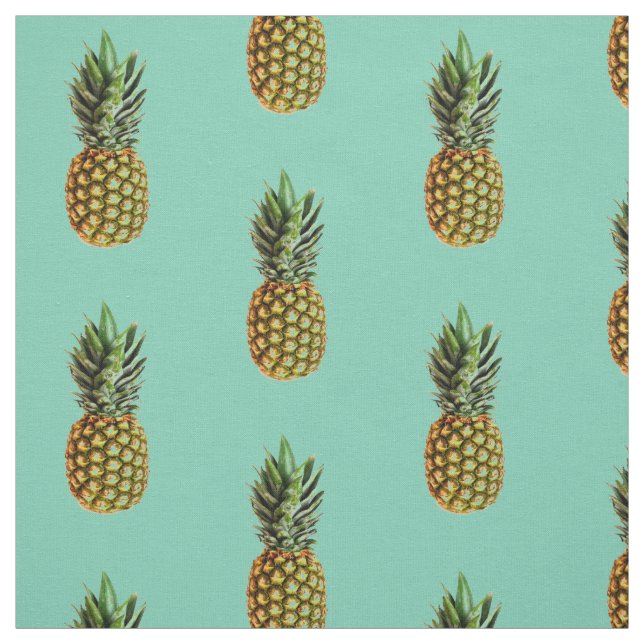 Pineapple print DIY textile fabric (Swatch)