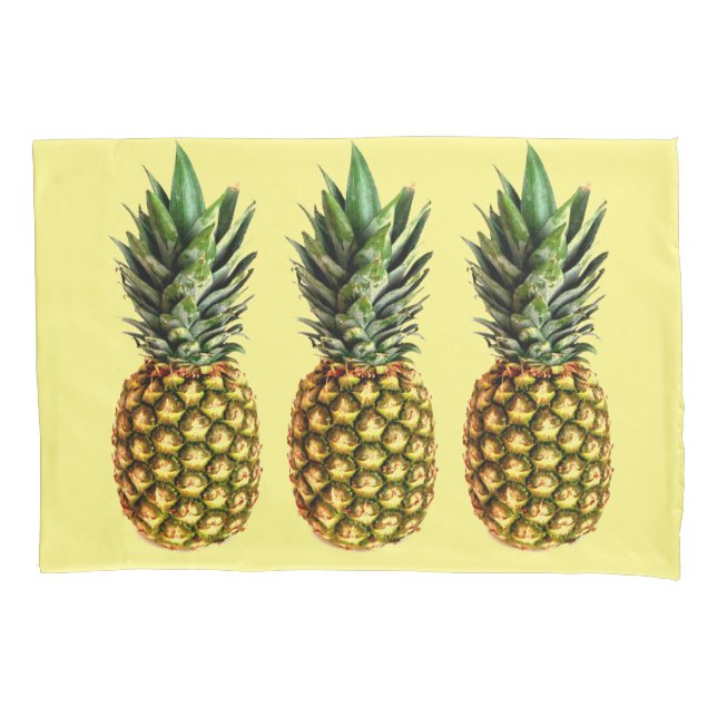 Pineapple print pillowcase | Custom design bedding (Front)