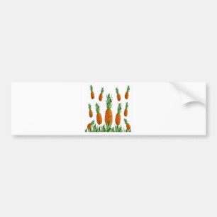 pineapple print polygonal pattern bumper sticker