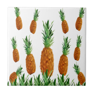 pineapple print polygonal pattern tile