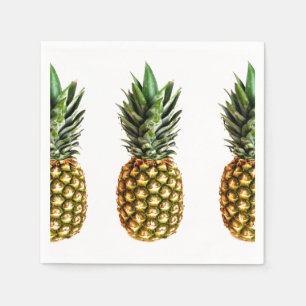 Pineapple print tropical paper party napkins