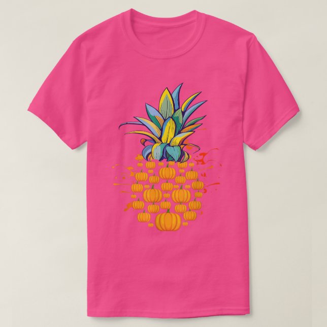 Pineapple Pumpkins Halloween Thanksgiving Family H T-Shirt (Design Front)