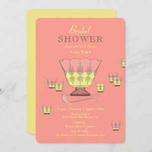 Pineapple Punch Crystal Punch Bowl Bridal Shower Invitation