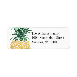 Pineapple Return Address Label