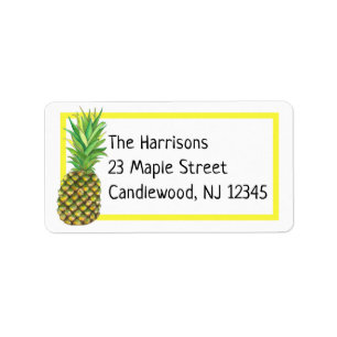 Pineapple Return Address Label