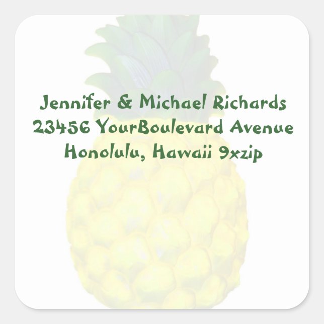 Pineapple Return Address Label (Front)