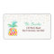 Pineapple Return Address Label Tropical Aloha Luau