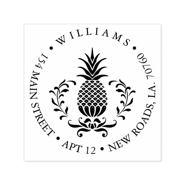 Pineapple Return Address Self-inking Stamp (Design)