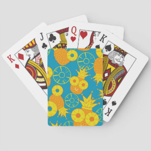 Pineapple Rings: Doodle Cartoon Vintage. Playing Cards