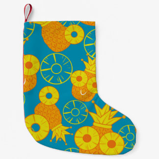 Pineapple Rings: Doodle Cartoon Vintage. Small Christmas Stocking