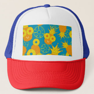 Pineapple Rings: Doodle Cartoon Vintage. Trucker Hat