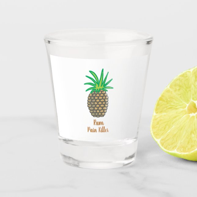 Pineapple Rum Pain Killer> Shot Glass (Front)