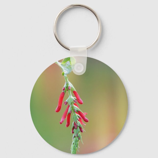 Pineapple Sage Bloom Key Ring (Front)
