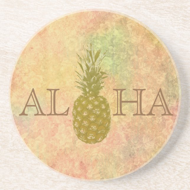 Pineapple Sandstone Coaster (Front)