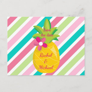 Pineapple Save the date Announcement Postcard