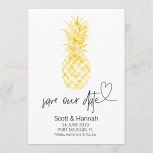 Pineapple Save the Date Invitations
