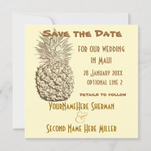 Pineapple Save the Date Wedding