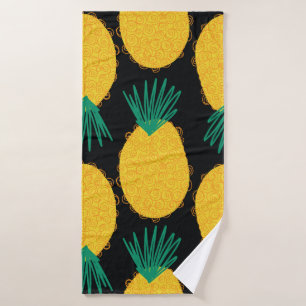 Pineapple seamless abstract pattern. Contemporary  Bath Towel
