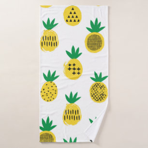 Pineapple seamless pattern. Kid design.  Bath Towel
