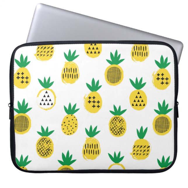 Pineapple seamless pattern. Kid design.  Laptop Sleeve (Front)