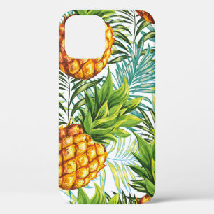 Pineapple. Seamless pattern. Vintage floral patter iPhone 12 Case