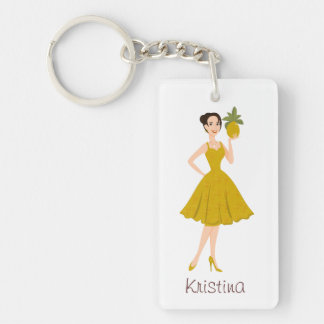 Pineapple She Key Ring