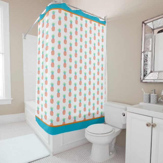 Pineapple Shower Curtain (In Situ)