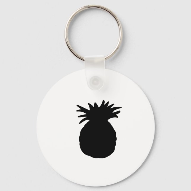 Pineapple Silhouette Key Ring (Front)