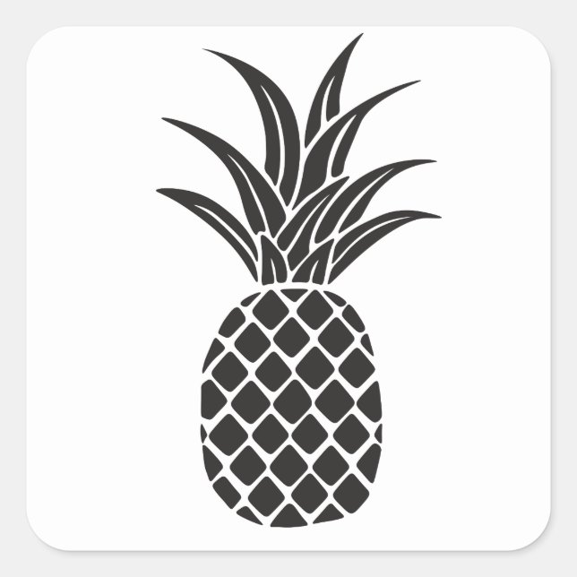 Pineapple Silhouette Sticker (Front)