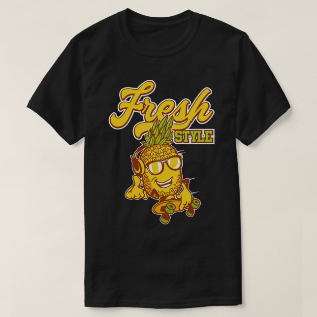 Pineapple Skateboard T-Shirt (Design Front)