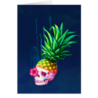 Pineapple Skull Card