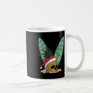 Pineapple Skull Christmas In July Santa Hat For Su Coffee Mug