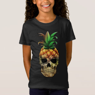 Pineapple Skull, Funny Halloween Summer Fruit T-Shirt