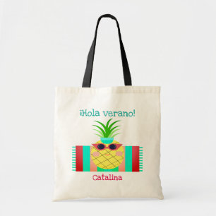 Pineapple Spanish Summer “Hola verano"  Tote Bag