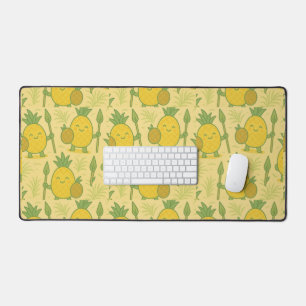Pineapple Spearheads Tropical Warrior  Desk Mat