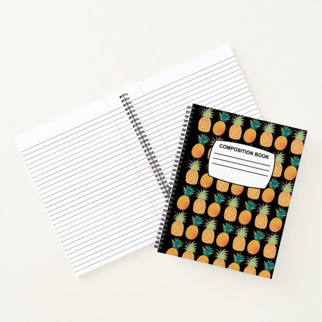 Pineapple Spiral composition Notebook (Inside)