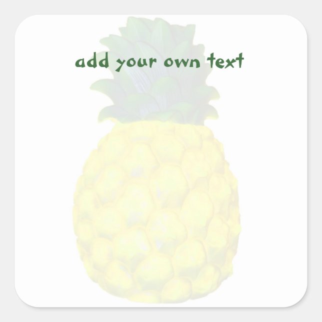 Pineapple Square Sticker (Front)