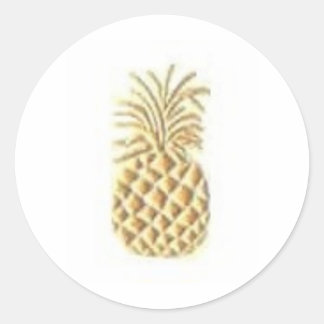 Pineapple Stamp Classic Round Sticker