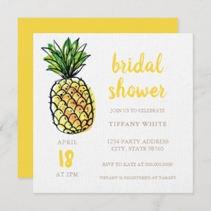 Pineapple Summer Bridal Shower Invitation