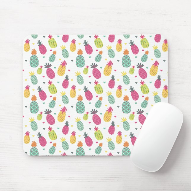 Pineapple Summer Fruit pattern Mouse Mat (With Mouse)