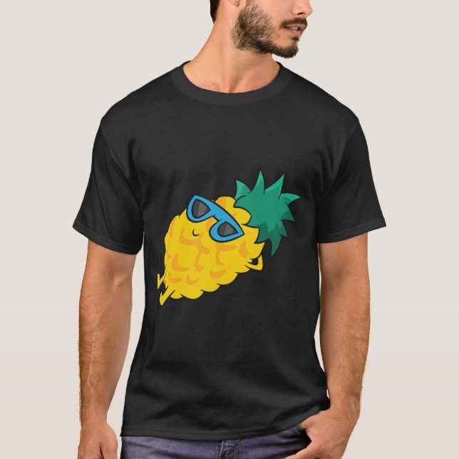 Pineapple Summer Fruit Sunglasses Cute Pineapple T-Shirt (Front)