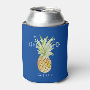 Pineapple Summer Vacation Personalised Family Can Cooler