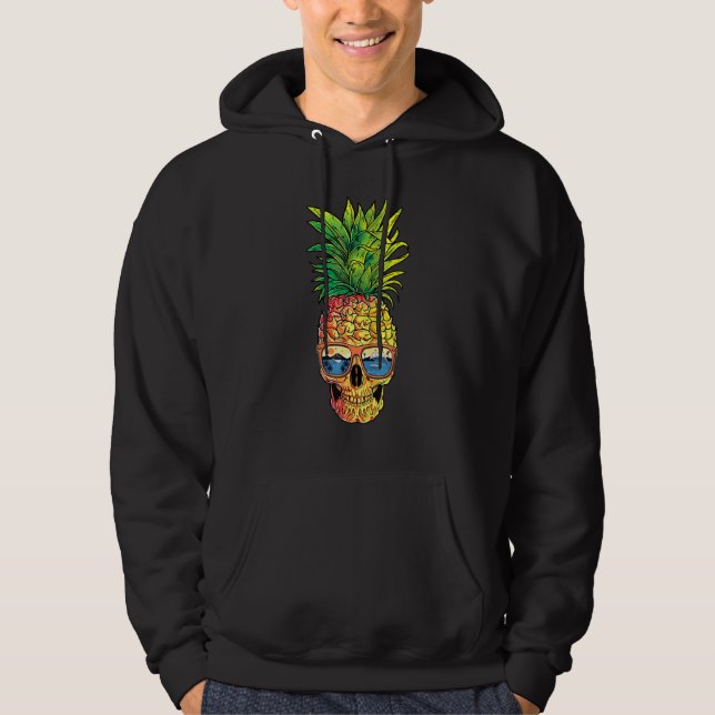 Pineapple Sunglasses Aloha Beaches Hawaiian Hawaii Hoodie (Front)