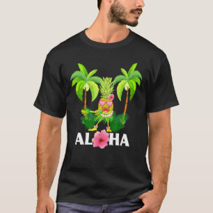 Pineapple Sunglasses Aloha Beaches Hibiscus Flower T-Shirt