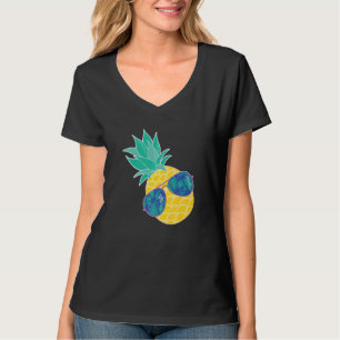 Pineapple Sunglasses Aloha Beaches Hipster Hawaii T-Shirt