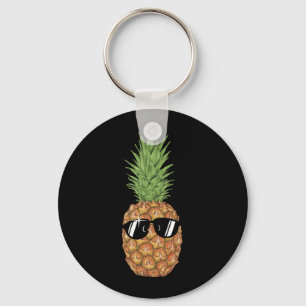 Pineapple Sunglasses Aloha Beaches Key Ring