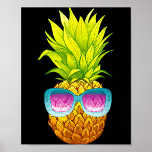 Pineapple Sunglasses Beach Funny Summer Poster