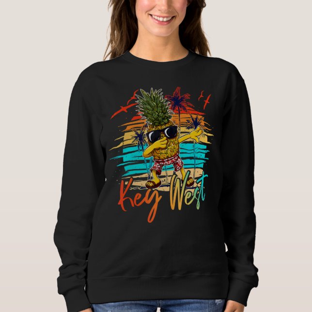 Pineapple Sunglasses Dabbing Key West Florida Summ Sweatshirt (Front)