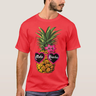 Pineapple Sunglasses TAloha Beaches Hawaiian Hawai T-Shirt
