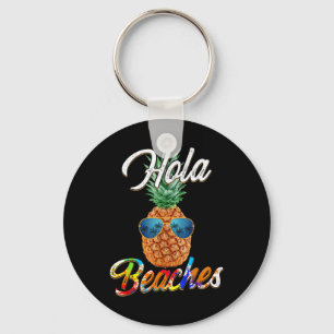 Pineapple Sungles Hola Beaches _ Funny Beach Vacat Key Ring
